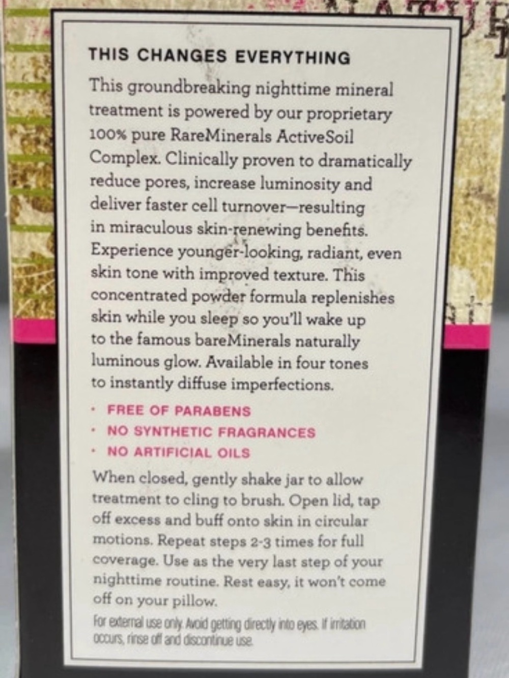 bareMinerals Pure Transformation Night Treatment - Clear - Picture 2 of 2